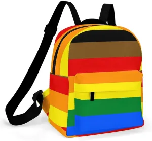 Philadelphia Pride Flag Backpacks Laptop Mini Backpacks for Women Travel Shoulder Bag Bookbag Rucksack Daypack 10 Inch