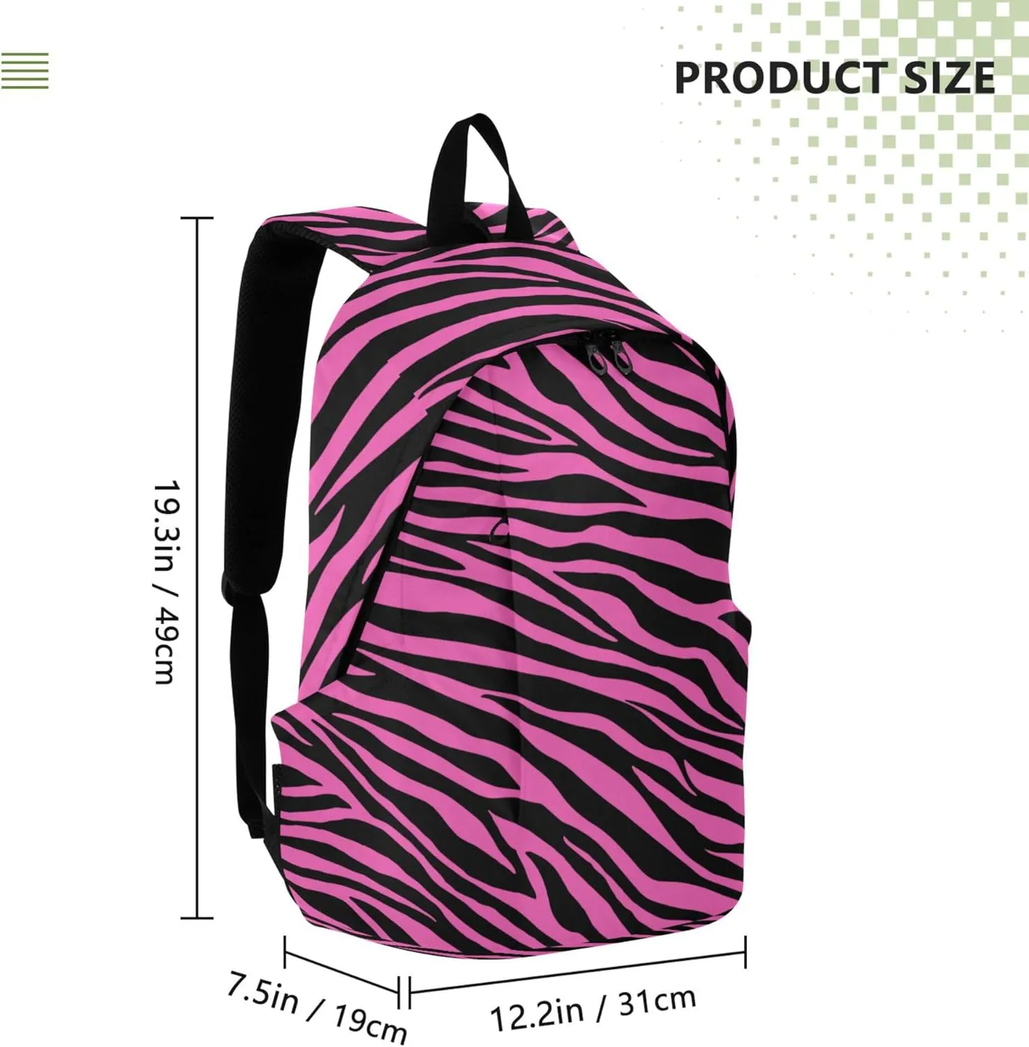 Pink Zebra Print Laptop Backpack Travel Hiking Camping Work Computer Back Packs Book Bags for Women Men