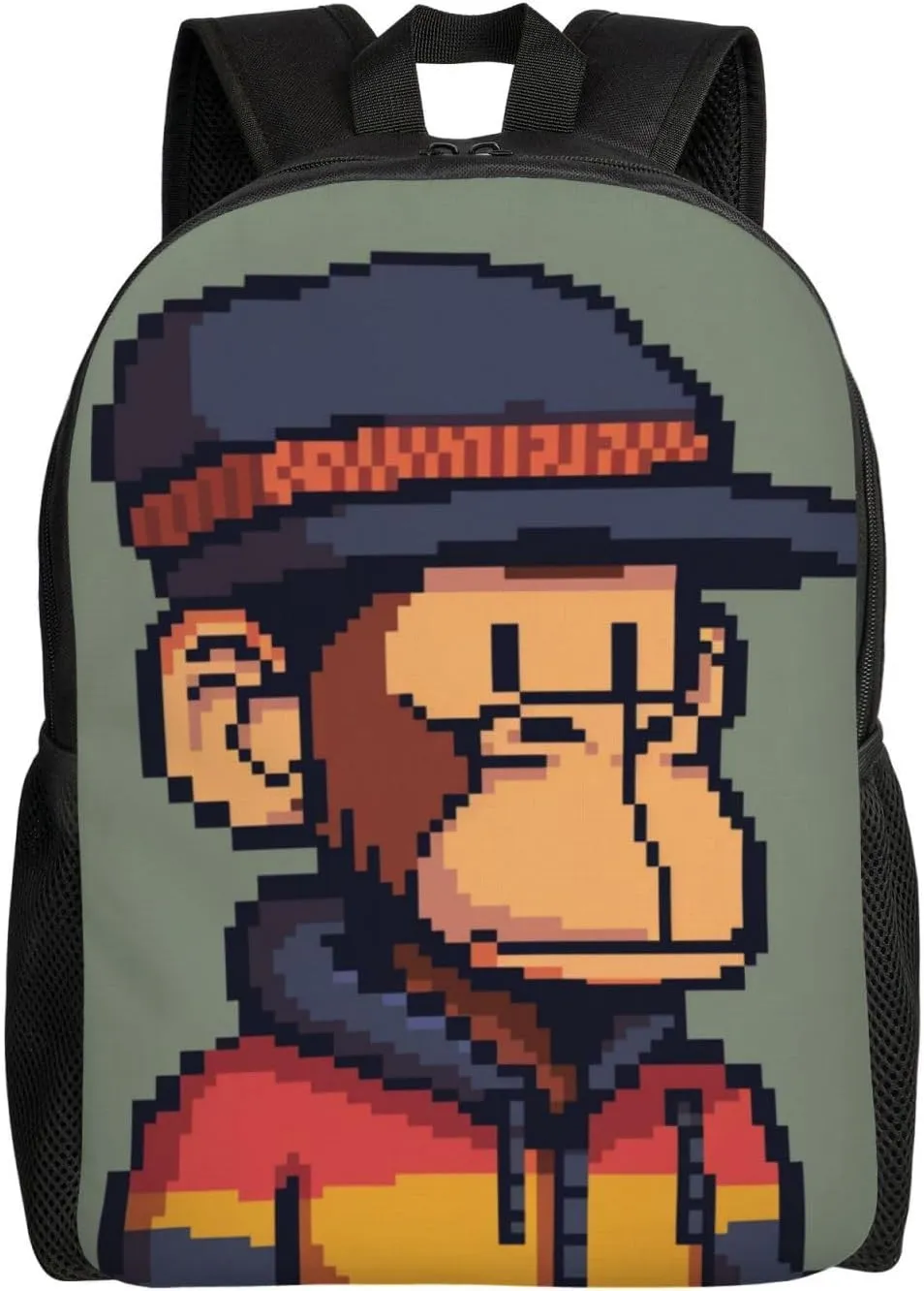 Pixel Monkey Backpack Waterproof Anti Theft Durable Light Laptop Bag Backpacks For Women Men Travel Gym Backpack