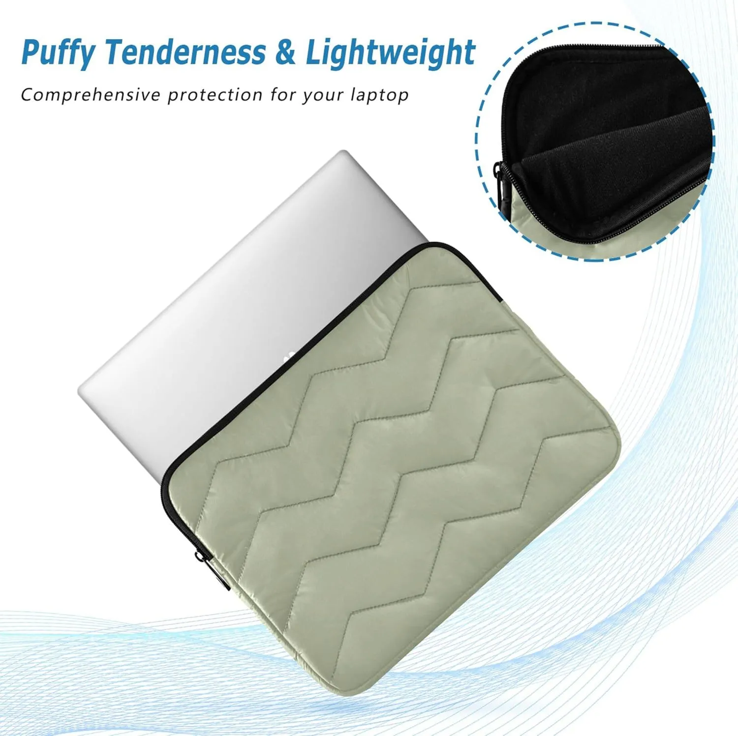 Plain Celadon Green Solid Color Laptop Case for Women, Shockproof Protective Laptop Cover, 15.6 Inch Laptop Briefcase for Women