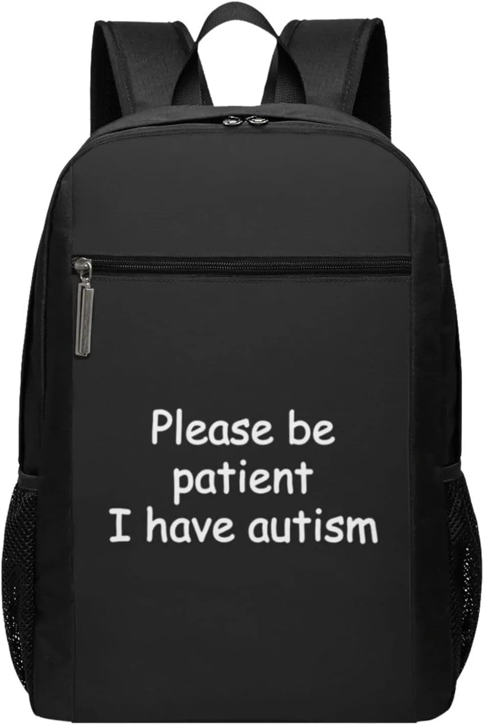 Please Be Patient I Have Autism Travel Laptop Backpack, Business Anti Theft Slim Sturdy Laptops Backpacks, College Computer Bag Gift for Men & Women Fits 17 Inch Notebook,Black