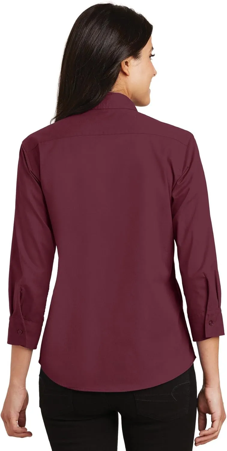 Port Authority Women's 3/4-Sleeve Easy Care Button-Down Shirt