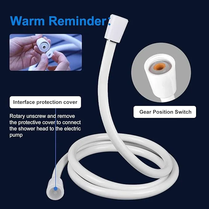Portable Camping Shower Outdoor Camp Shower Pump,Upgrade Rechargeable Electric Shower Pump with Intelligent Digital Display Multiple Spray Modes for Camping, Hiking, Traveling,RV