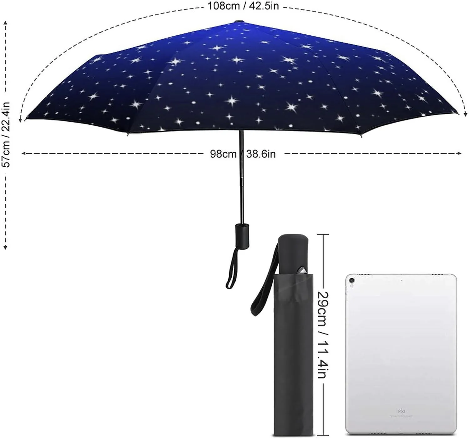 Portable Travel Umbrella Folding Automatic Compact Anti-UV Umbrellas for Rain/Sun