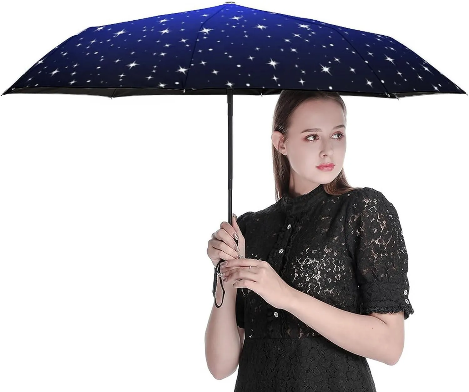 Portable Travel Umbrella Folding Automatic Compact Anti-UV Umbrellas for Rain/Sun