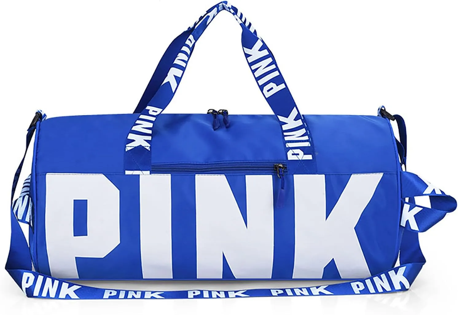 Printed Travel Tote Bag Dry Wet Separation Sports Duffels Bag with Shoes Compartment Weekender Bag for Women and Men (Blue)