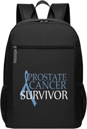 Prostate Cancer Survivor Travel Laptop Backpack, Business Anti Theft Slim Sturdy Laptops Backpacks, College Computer Bag Gift for Men & Women Fits 17 Inch Notebook,Black