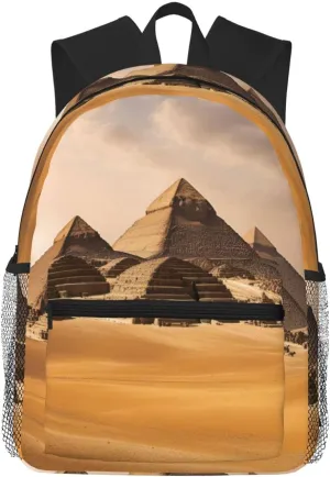 Pyramids of Egypt print Lightweight and comfortable backpack Casual Laptop Backpack for Travel Hiking