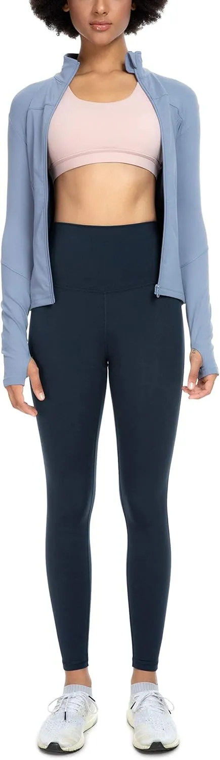 QUEENIEKE Womens Running Jackets Athletic Workout Scrub Jacket Track Full Zip Up Gym for Women Yoga Top