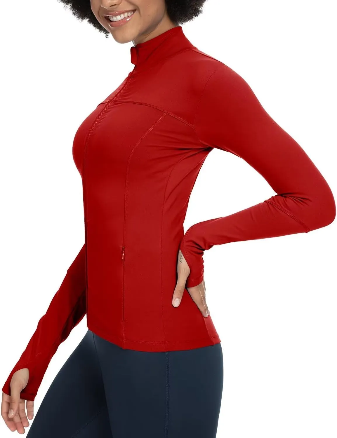 QUEENIEKE Womens Running Jackets Athletic Workout Scrub Jacket Track Full Zip Up Gym for Women Yoga Top