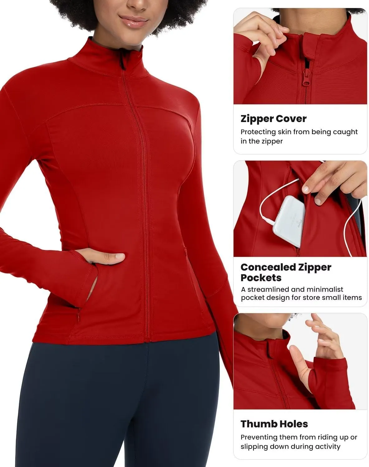 QUEENIEKE Womens Running Jackets Athletic Workout Scrub Jacket Track Full Zip Up Gym for Women Yoga Top