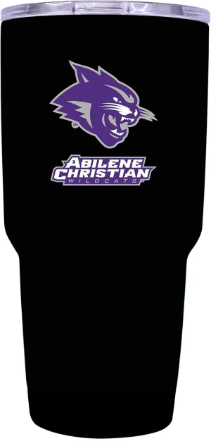 R and R Imports Abilene Christian University 24 oz Black Insulated Stainless Steel Tumbler Officially Licensed Collegiate Product