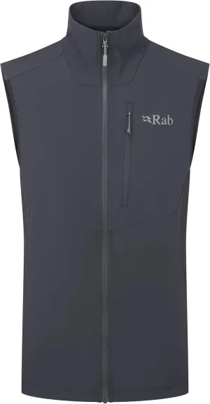 Rab Men's Borealis Softshell Vest - Lightweight Water-Repellent Gilet for Hiking & Climbing