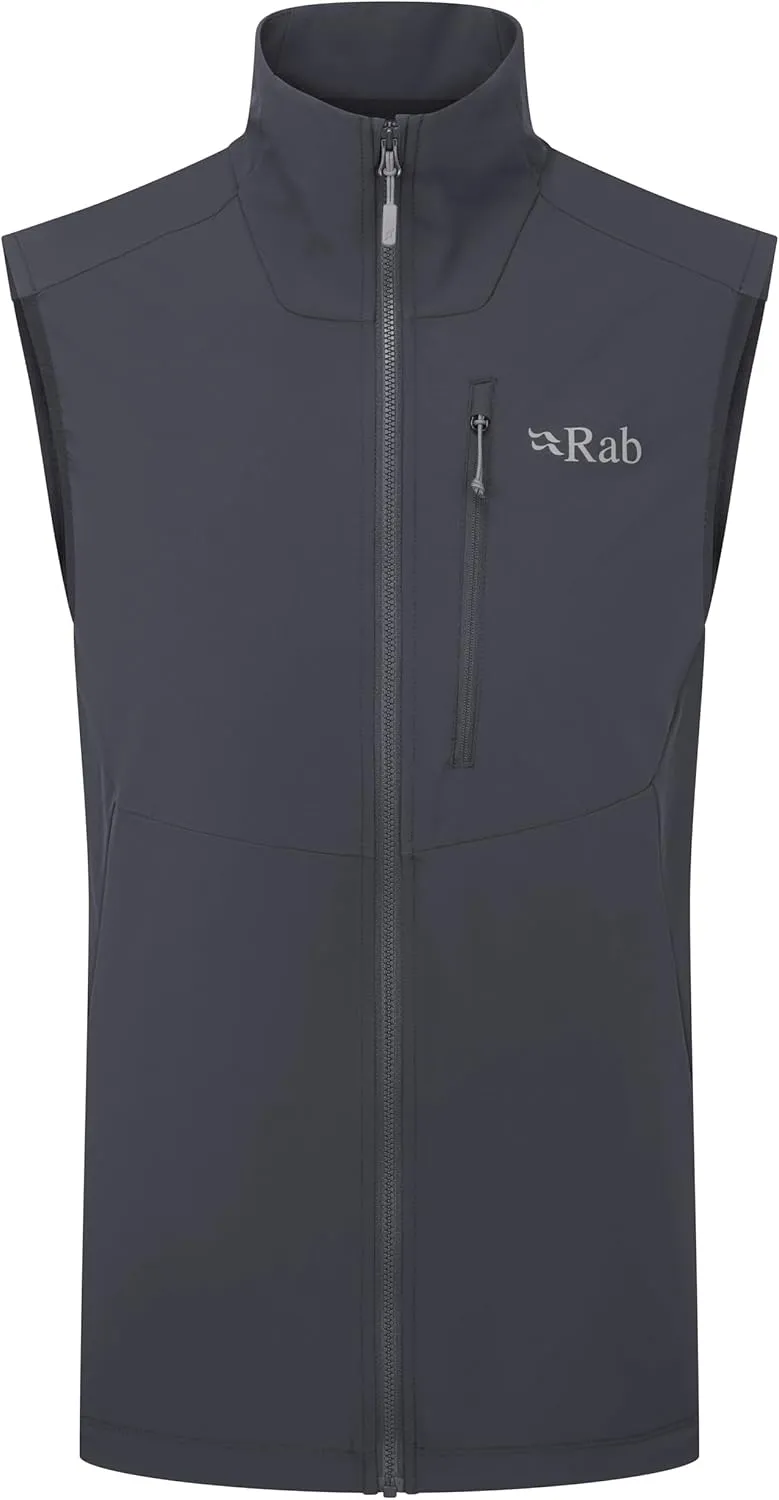 Rab Men's Borealis Softshell Vest - Lightweight Water-Repellent Gilet for Hiking & Climbing