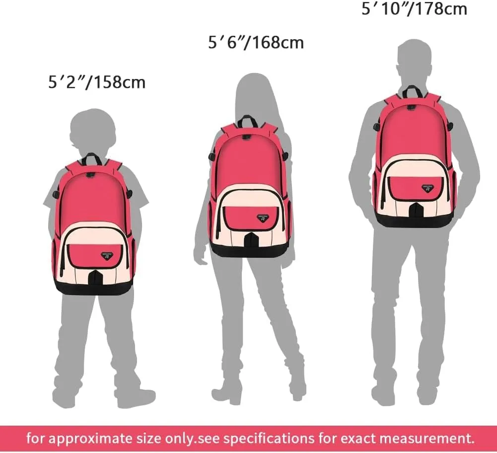 rickyh style Boys and Girls Kids Backpacks, Lightweight Backpack 18.5 x 13.75 x 8.75 Inches lunch bags 10 x 8 x 3.21 Inches Kids Backpacks for School and Travel, BPA Free