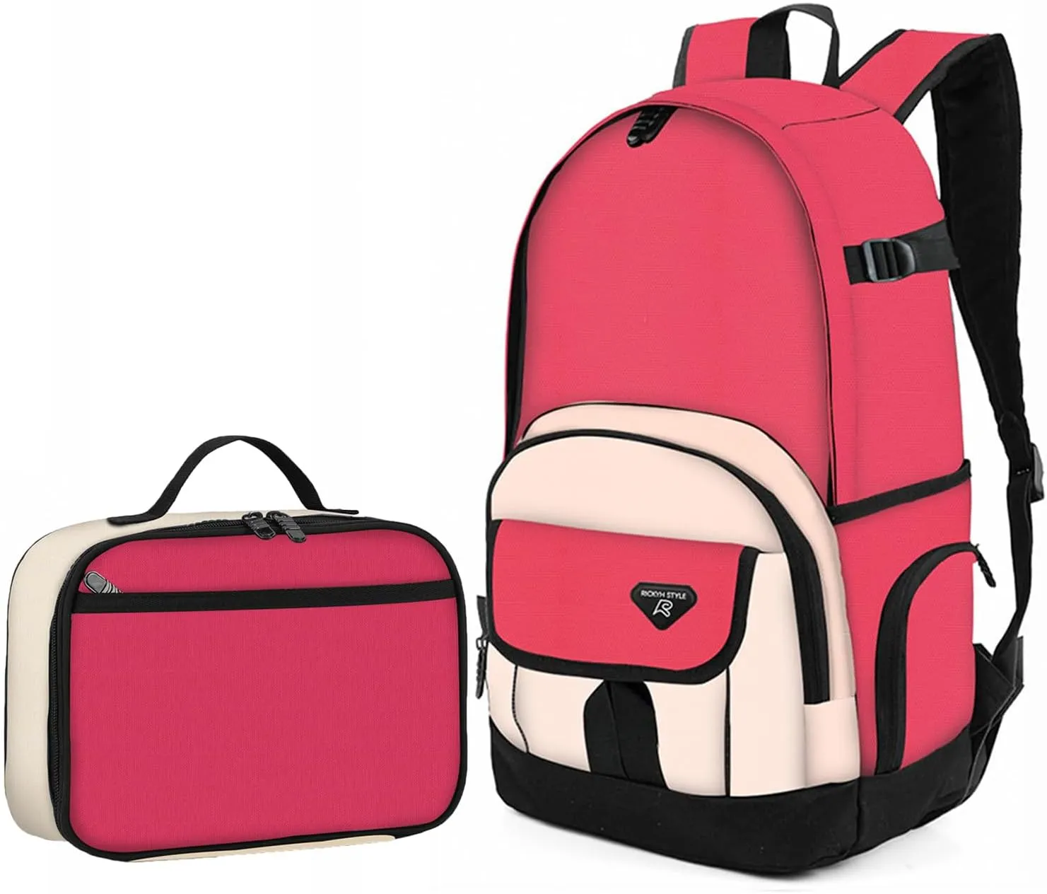 rickyh style Boys and Girls Kids Backpacks, Lightweight Backpack 18.5 x 13.75 x 8.75 Inches lunch bags 10 x 8 x 3.21 Inches Kids Backpacks for School and Travel, BPA Free