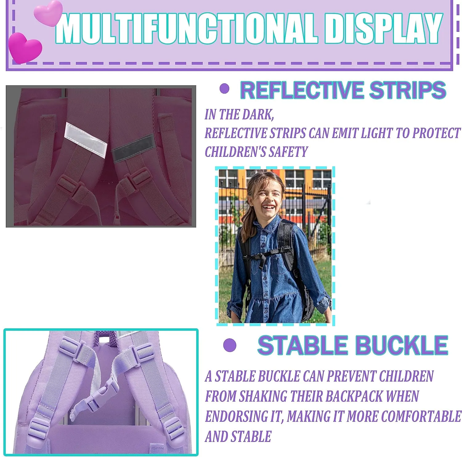 Rolling Backpack for Girls Kids Backpack with Wheels Backpacks for Elementary with Lunch Box Pencil Case Trolley Luggage