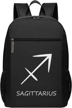 Sagittarius Sign Travel Laptop Backpack, Business Anti Theft Slim Sturdy Laptops Backpacks, College Computer Bag Gift for Men & Women Fits 17 Inch Notebook,Black