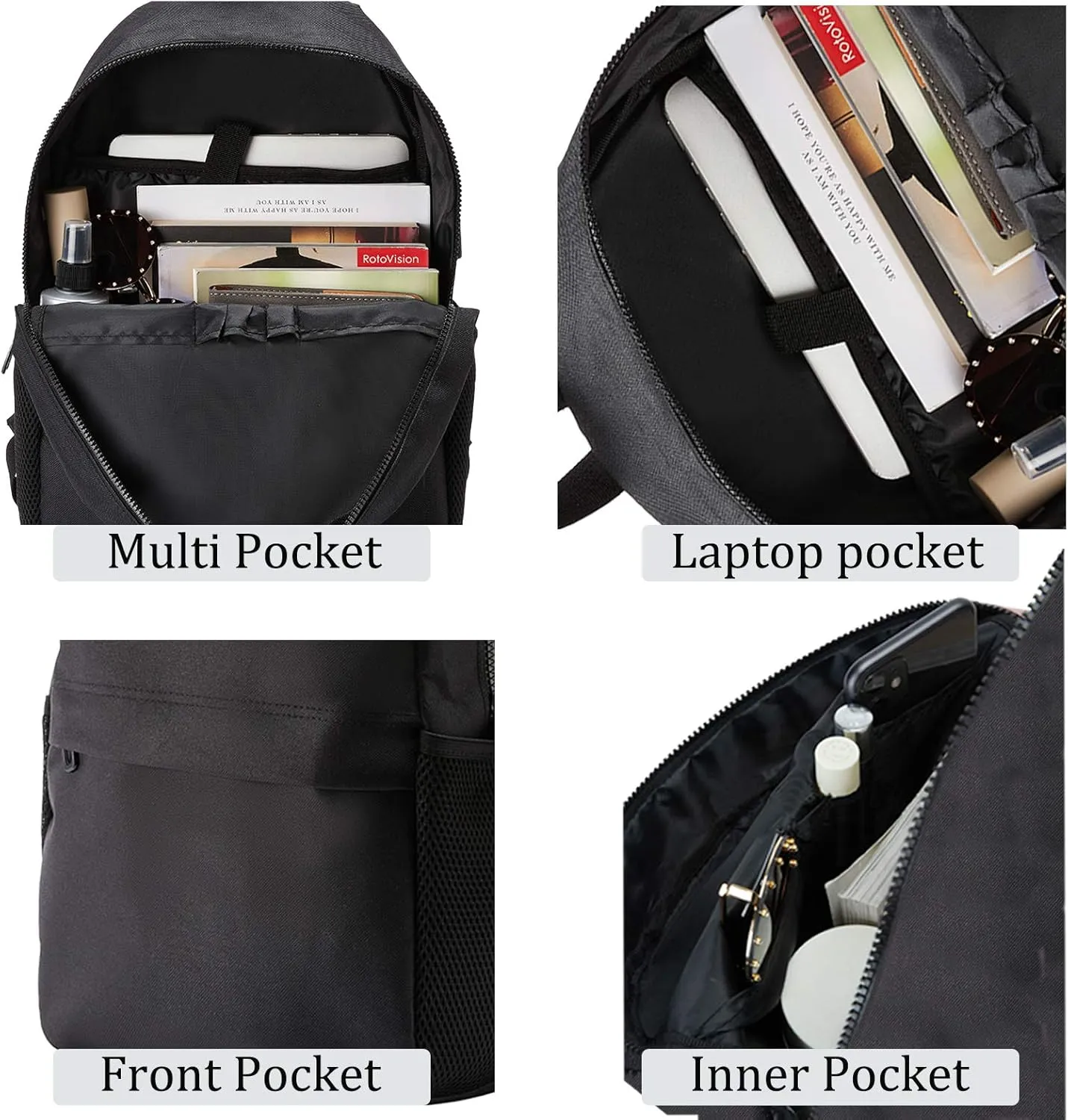SAGIV&SAHEN School Backpack for Teens Girls Boys Classical Basic Lightweight Bookbag for Teenage Casual Laptop Backpacks