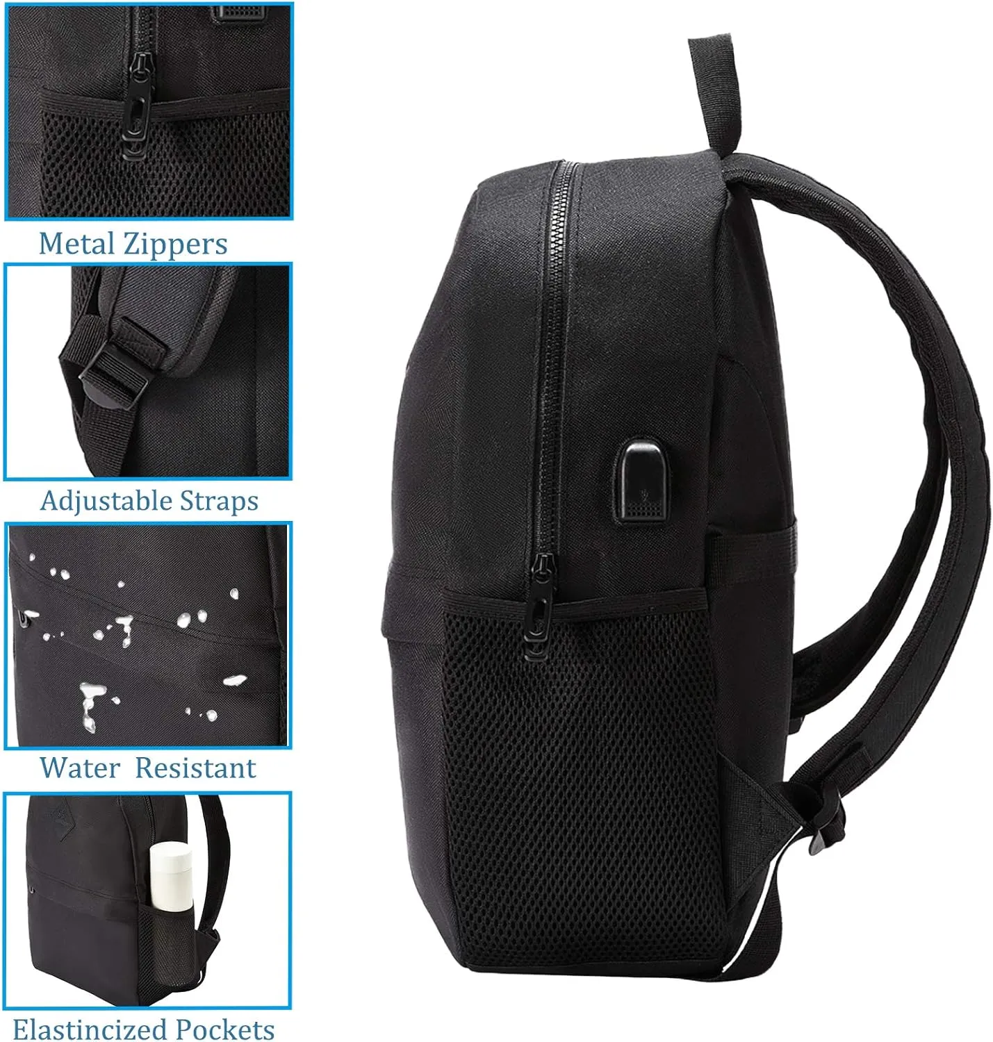 SAGIV&SAHEN School Backpack for Teens Girls Boys Classical Basic Lightweight Bookbag for Teenage Casual Laptop Backpacks
