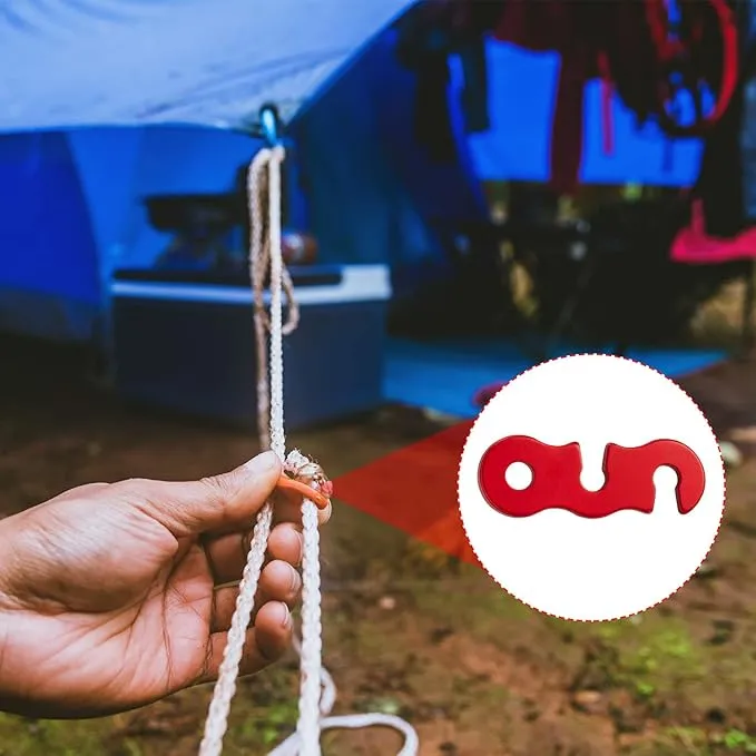SATINIOR Guyline Tensioner Aluminum Alloy Guy Line Cord Adjusters Tent Rope Tensioners Paracord Tensioner for Outdoor Tent Camping Hiking Accessories