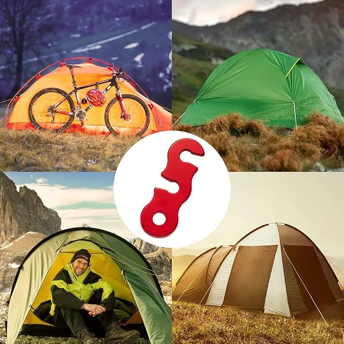 SATINIOR Guyline Tensioner Aluminum Alloy Guy Line Cord Adjusters Tent Rope Tensioners Paracord Tensioner for Outdoor Tent Camping Hiking Accessories