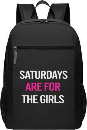 Saturdays are for the Travel Laptop Backpack, Business Anti Theft Slim Sturdy Laptops Backpacks, College Computer Bag Gift for Men & Women Fits 17 Inch Notebook,Black