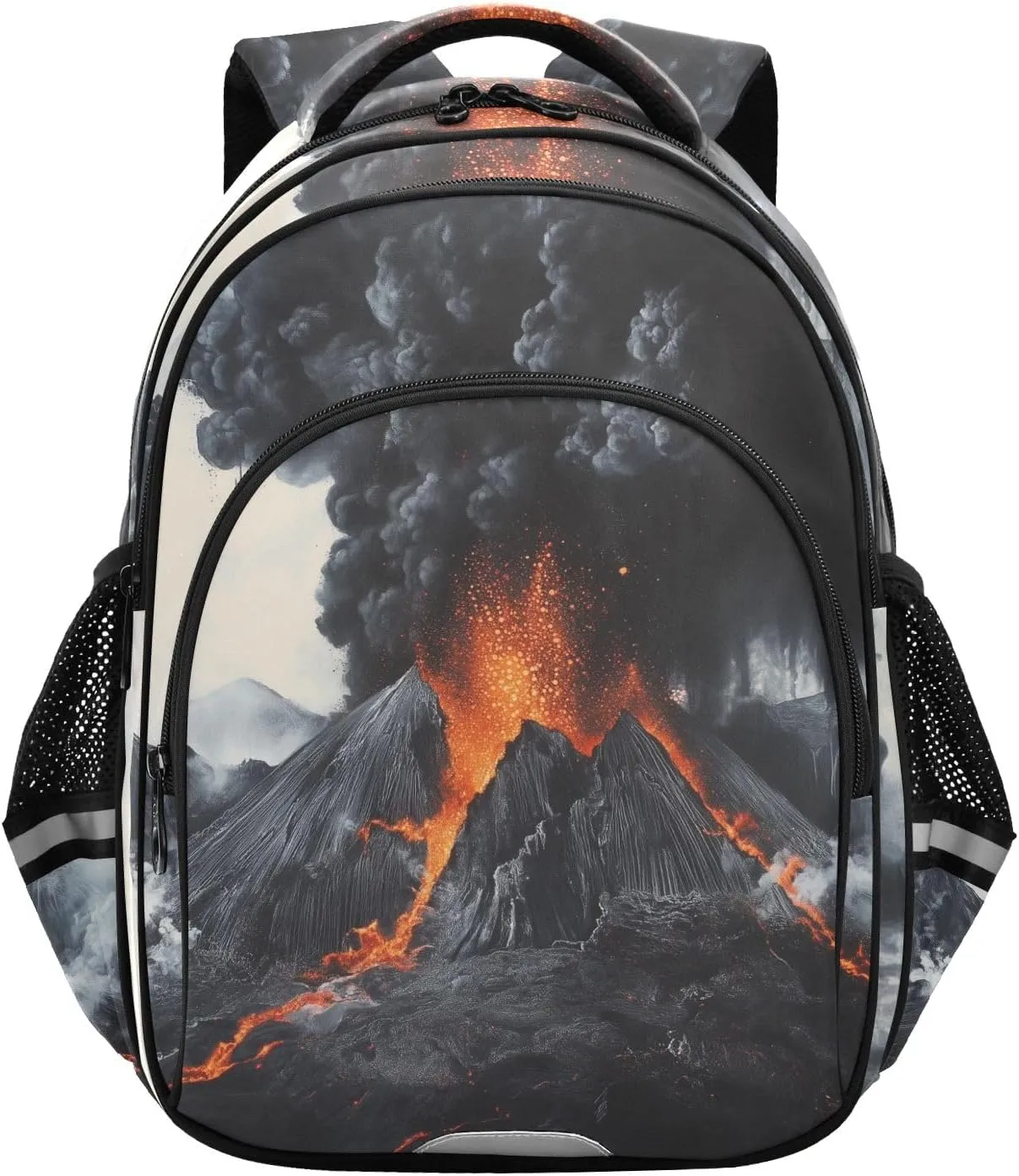 School Backpack for Boys Teen Bookbag Book Bags Volcano Eruption Casual Daypack Travel High Middle School Student