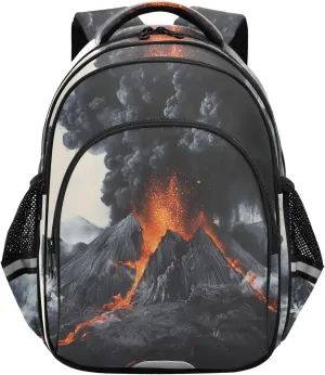 School Backpack for Boys Teen Bookbag Book Bags Volcano Eruption Casual Daypack Travel High Middle School Student