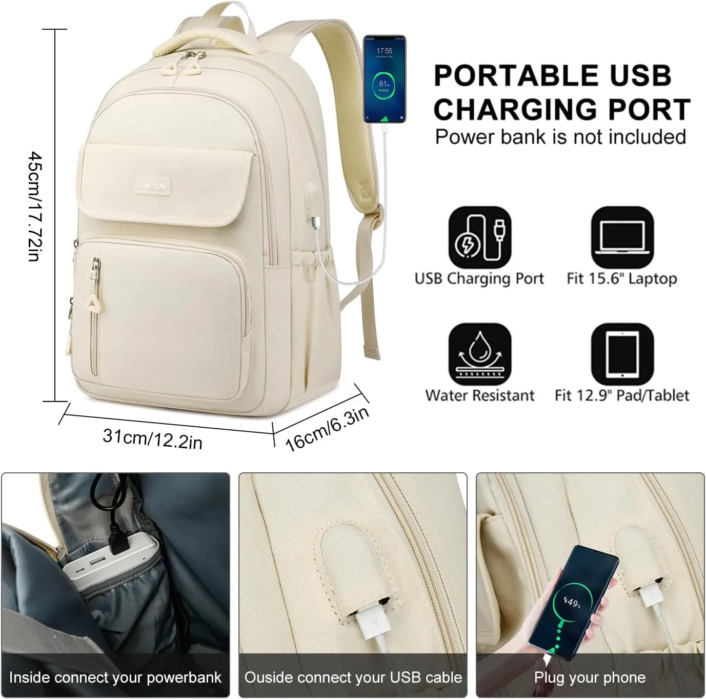 School Backpack for Women Girls,Laptop Backpack for College Secondary School Bags Bookbag