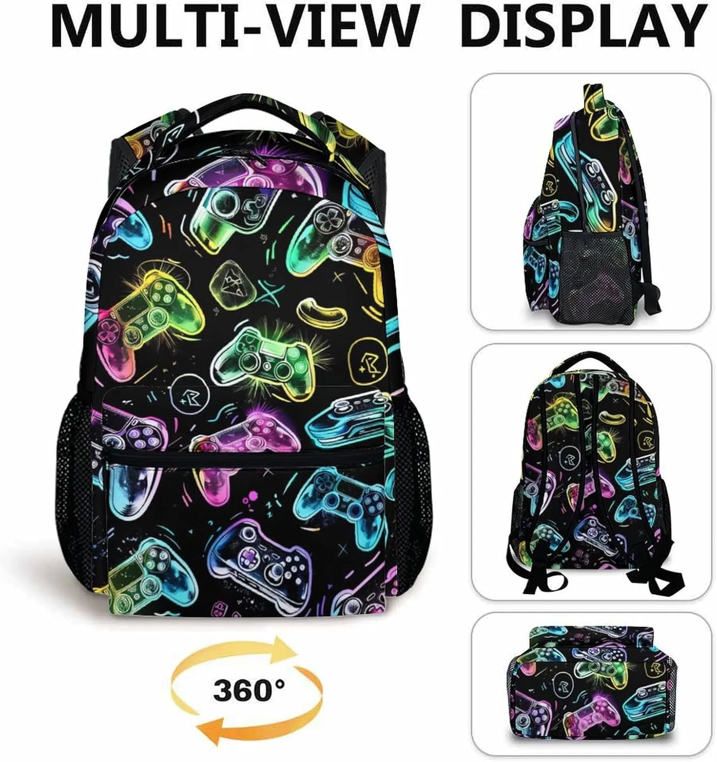School Backpacks for Boys, Gamer Boys Backpack for Kids, 17" Kids Backpacks for Preschool Elementary Kindergarten School Travel