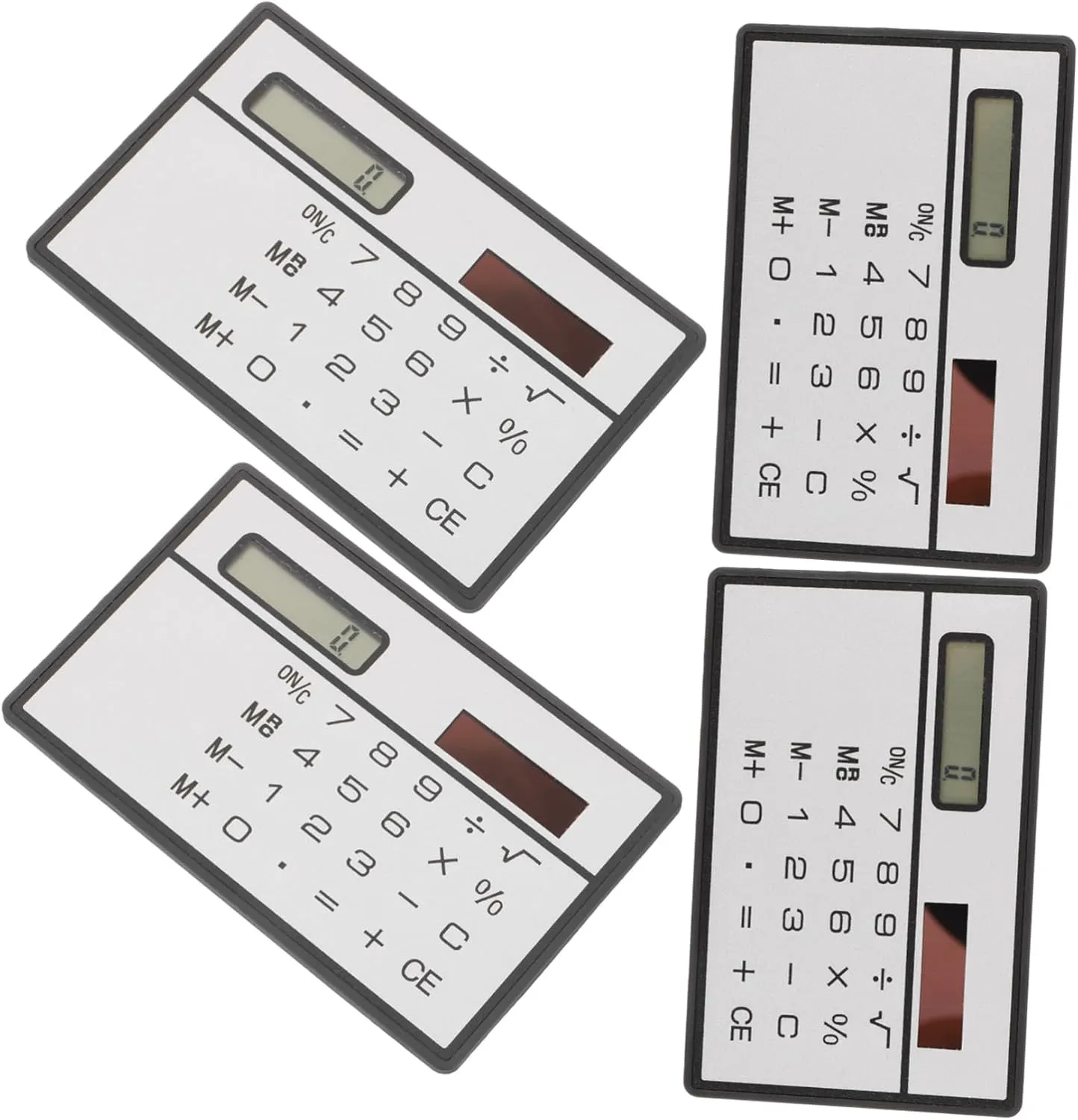 Scientific Calculator Solar Powered 4pcs Set Mini Calculator Solar Energy Thin Style School Supplies