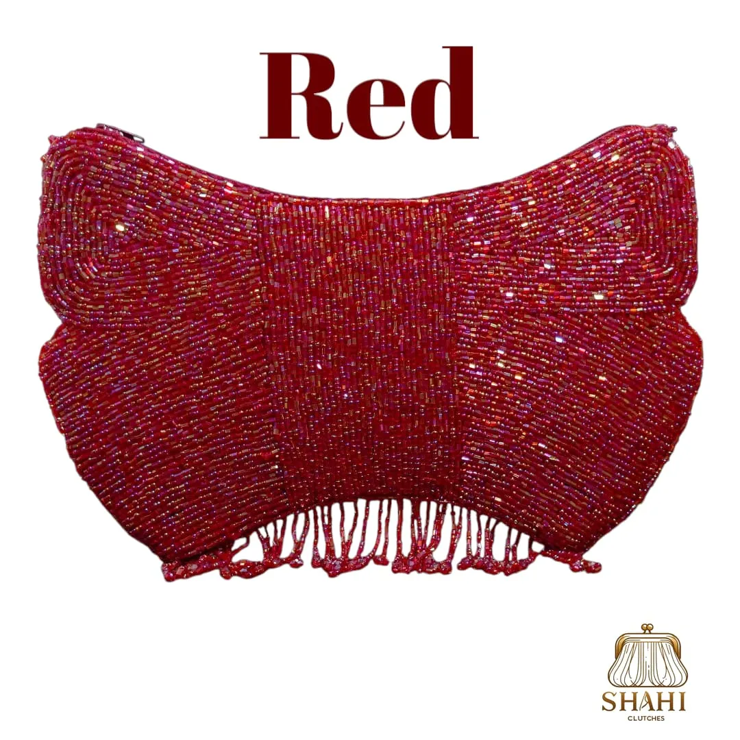 Shahi Clutches - Handcrafted Twilight Bow Clutch for Women, Pakistani Handmade Product