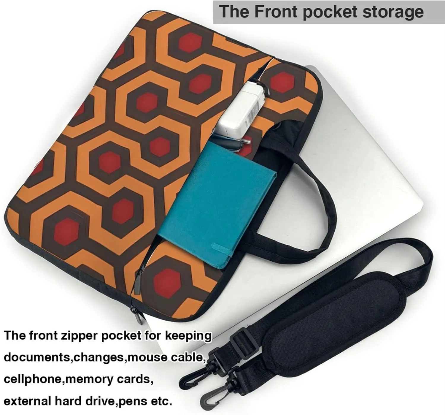 Shining Overlook Laptop Shoulder Bag Portable Laptop Bag Laptop Case Crossbody Briefcase w/Strap Handle