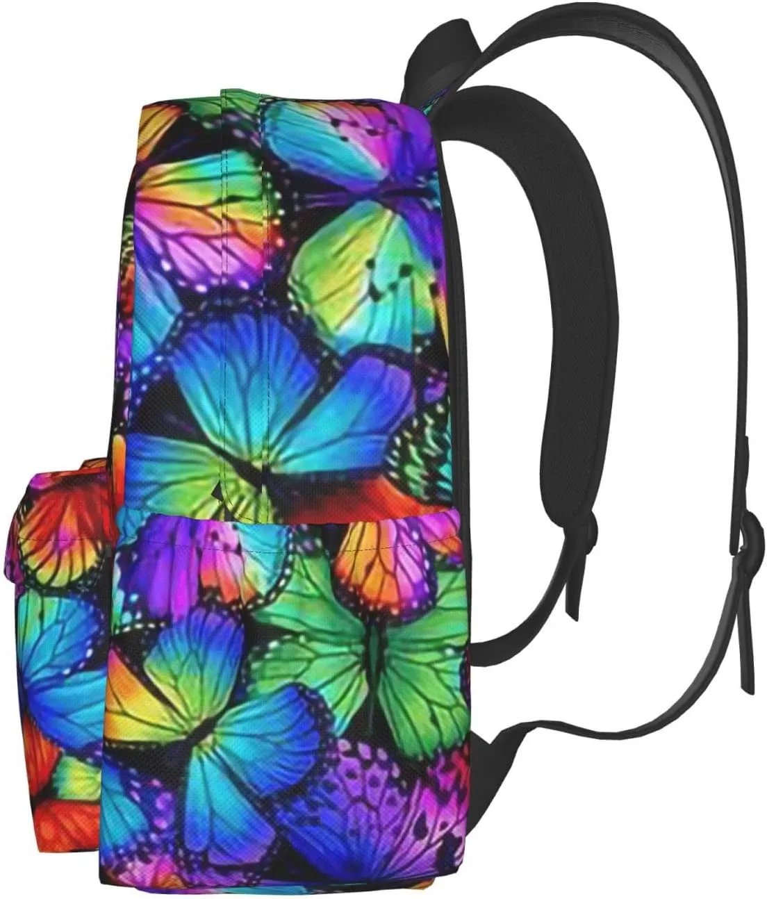 Shoggoth Backpack 17 Inch Colored Butterflies Casual Daypack Lightweight Women's Laptop Backpack Campus Travel Bag for Women Hiking