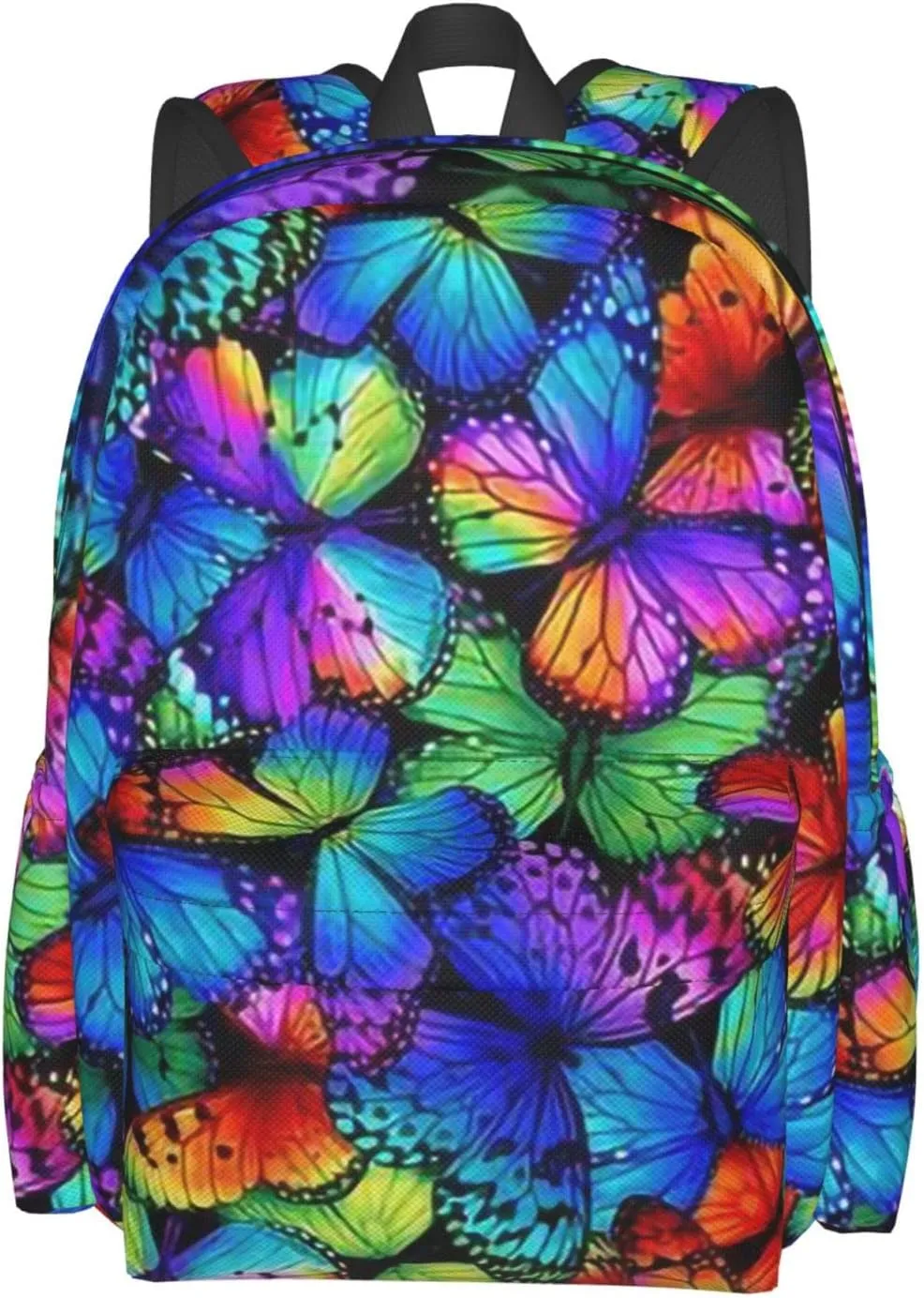 Shoggoth Backpack 17 Inch Colored Butterflies Casual Daypack Lightweight Women's Laptop Backpack Campus Travel Bag for Women Hiking
