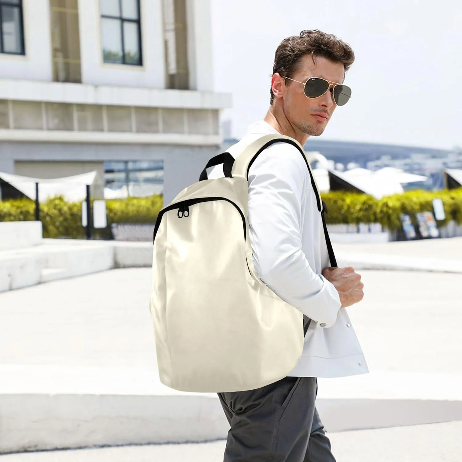 Shoulder Womens Casual Daypack Backpacks Cornsilk Beige Fashion Back to School Bookbag