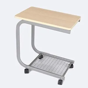 Side Table in C Shape Side Table Mobile Tea Terrace Tea Table Simple Small Table Side Table Modern Wheeled Bedside Table Tea cart Tea Rack Over Bed Table (Color : VIP 2) (VIP 1)