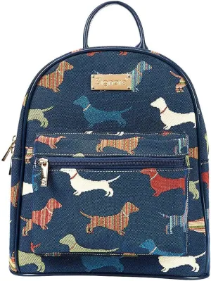 Signare Tapestry Women Backpack Rucksack Casual Daypack With Dachshund Dog (DAPK-DACH)