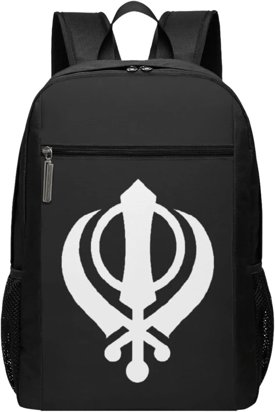 Sikh Symbol Sikhism Religio Travel Laptop Backpack, Business Anti Theft Slim Sturdy Laptops Backpacks, College Computer Bag Gift for Men & Women Fits 17 Inch Notebook,Black