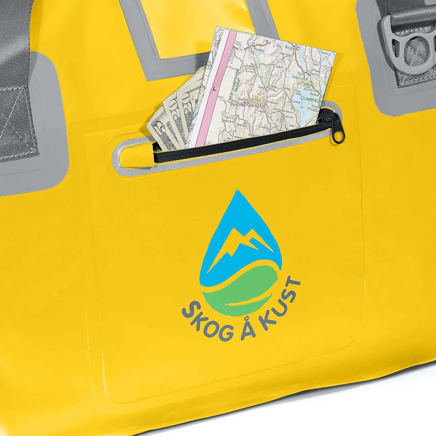 Skog Å Kust Duffelsak Heavy Duty Waterproof Duffel - Gear Bag for Sports, Travel, & More - 60L Yellow