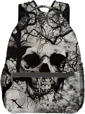 Skull Backpack Travel Backpacks Laptop Rucksack,School Bookbag for Women Kids Boys Girls,Gothic Back Pack Accessories Bags,Ideal Gifts for Work, Outdoor Adventures