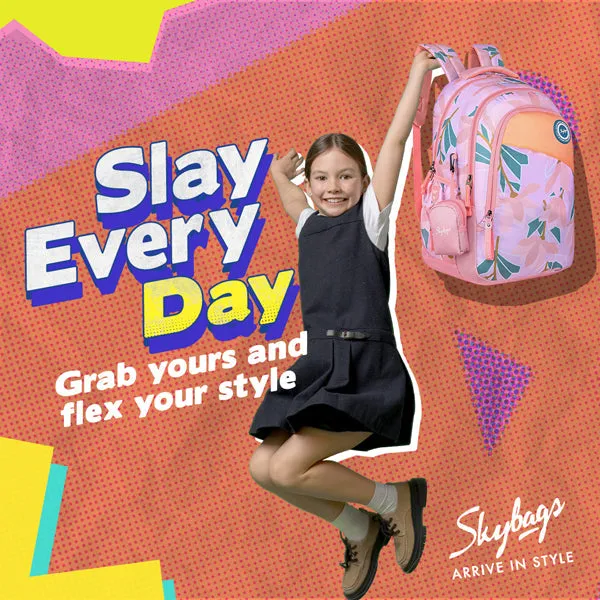 Skybags BLOOM 03 SCHOOL BACKPACK PINK