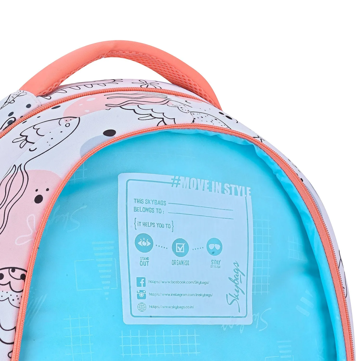 Skybags CHARM 02 SCHOOL BACKPACK CORAL