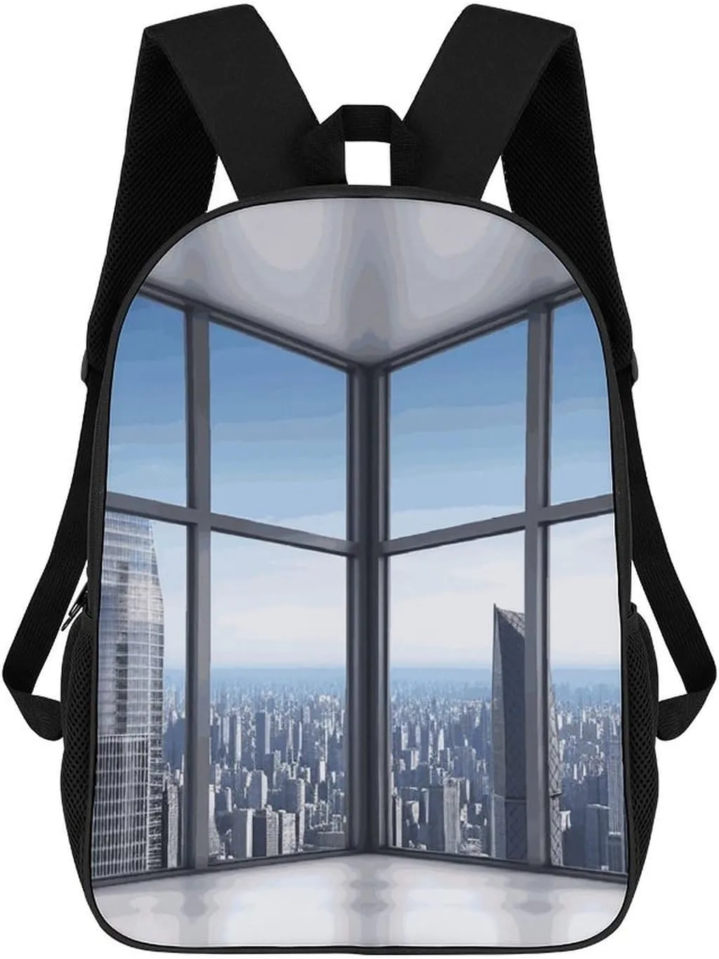 Skyscraper Buildings Backpack Casual Travel Bag Lightweight Waterproof Laptop Daypack for Women Men 17 Inch