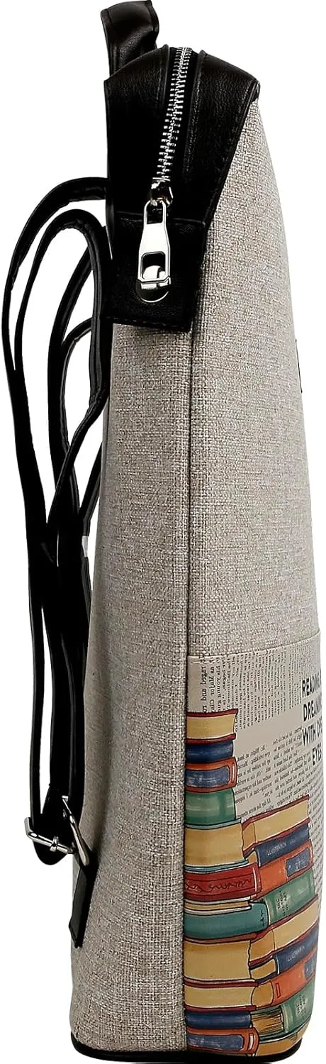Slim Backpack for Women - Unique Design and Vegan Leather Laptop Work Travel Backpacks, The Wise Owl