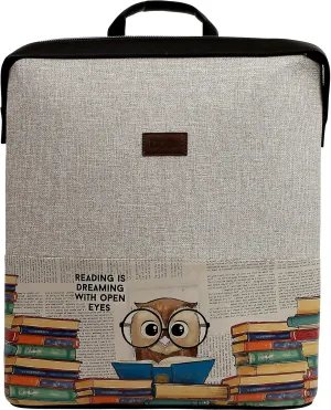 Slim Backpack for Women - Unique Design and Vegan Leather Laptop Work Travel Backpacks, The Wise Owl