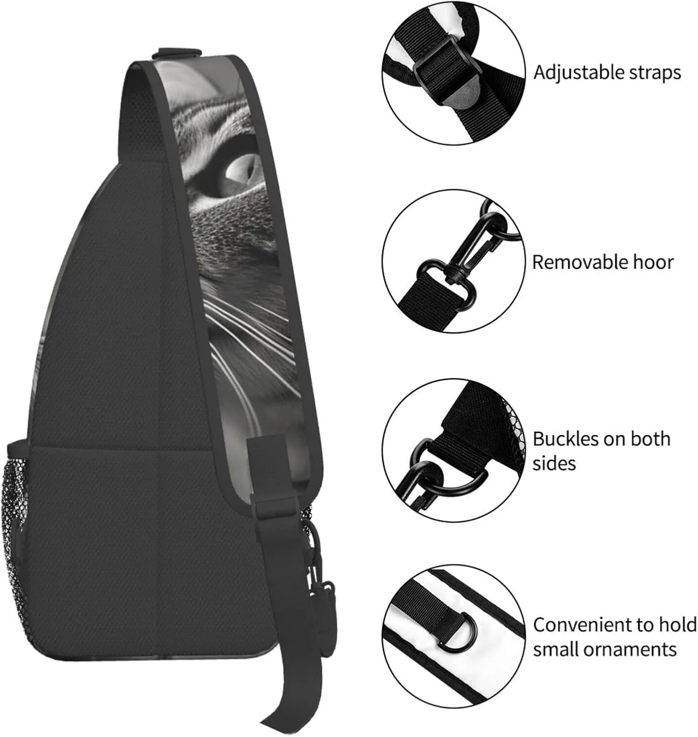 Slim Sling Bag for Women Christmas Fireplace Cross Chest Bag Diagonally Casual Fashion Travel Hiking Daypack