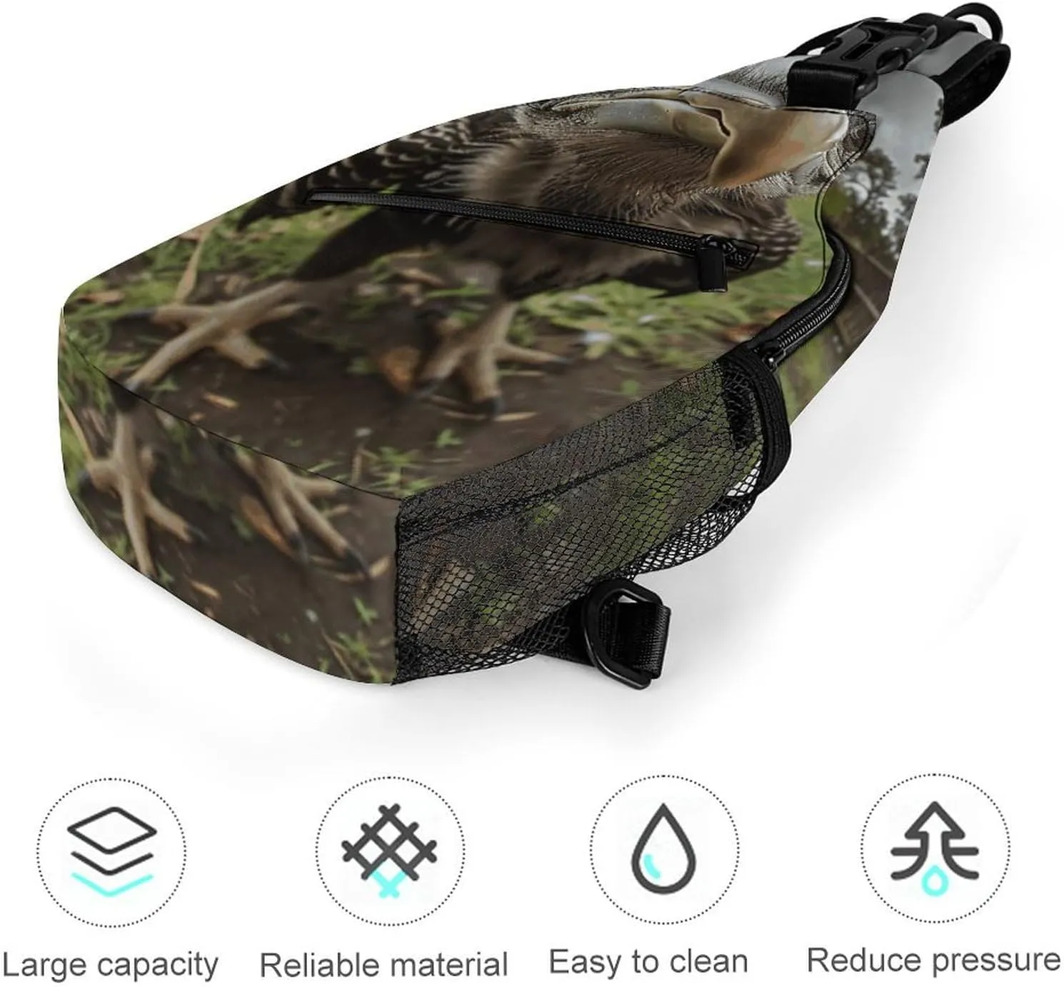 Sling Backpack Crossbody for Man Woman Bald Eagle Photos Cross Body Adjustable Chest Bag