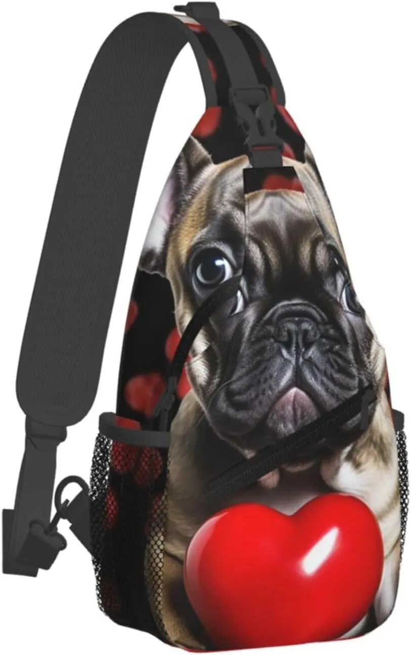 Sling Bag for Women Men Crossbody Bag Sling Backpack Giraffe among flowers Cross Body Bag Adjustable Chest Bag